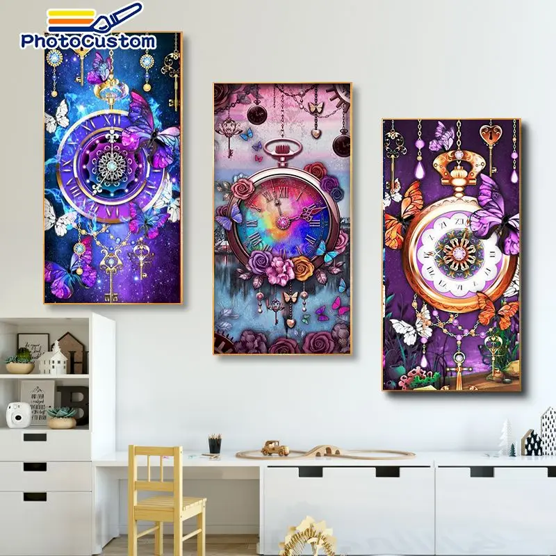 

PhotoCustom Painting By Number Butterfly Animals Drawing On Canvas Picture By Numbers Wall Art HandPainted DIY Home Decor Gift