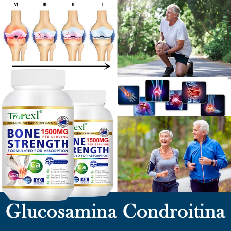 

Glucosamine Chondroitin Joint Support Supplement Help With Anti-inflammatory,Body Joint Pain Relief,Turmeric Boswellia Capsule