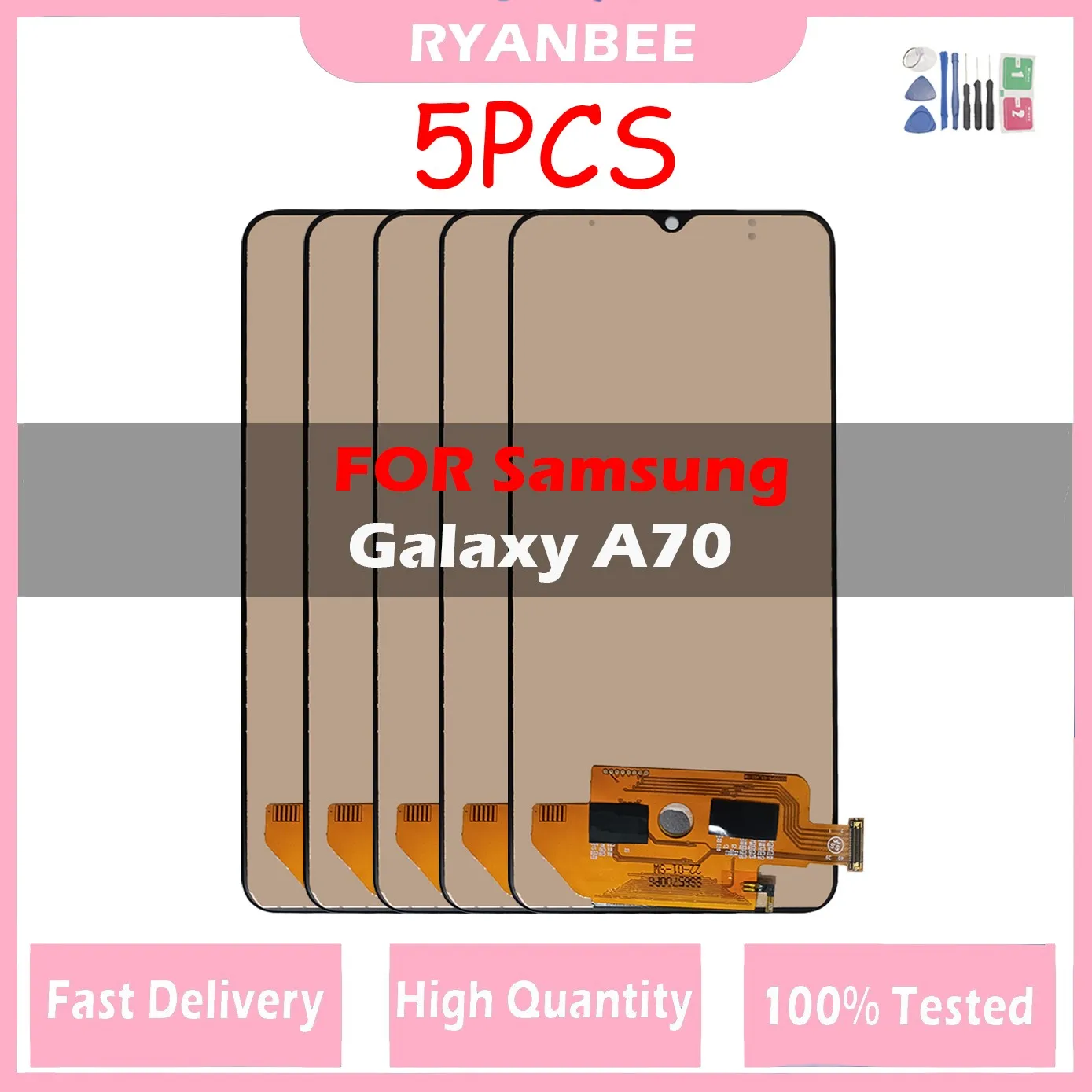 

5 шт./партия, ЖК-дисплей для Samsung Galaxy A70 SM-A705F A705FN/DS