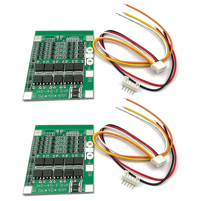 

Top Deals 2Pcs 4S 30A 14.8V Li-Ion Lithium 18650 Battery BMS Packs PCB Protection Board Balance Integrated Circuits