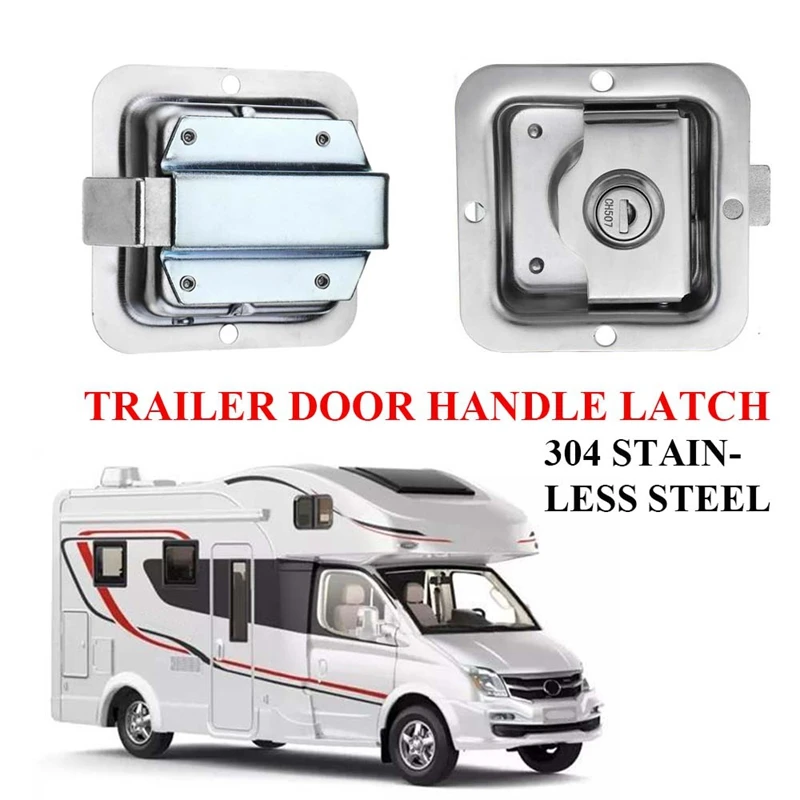 

Stainless Steel Truck RV Tool Box Locks Trailer Door Paddle Handle Latch Anti-Theft Paddle Locks with 2 Keys