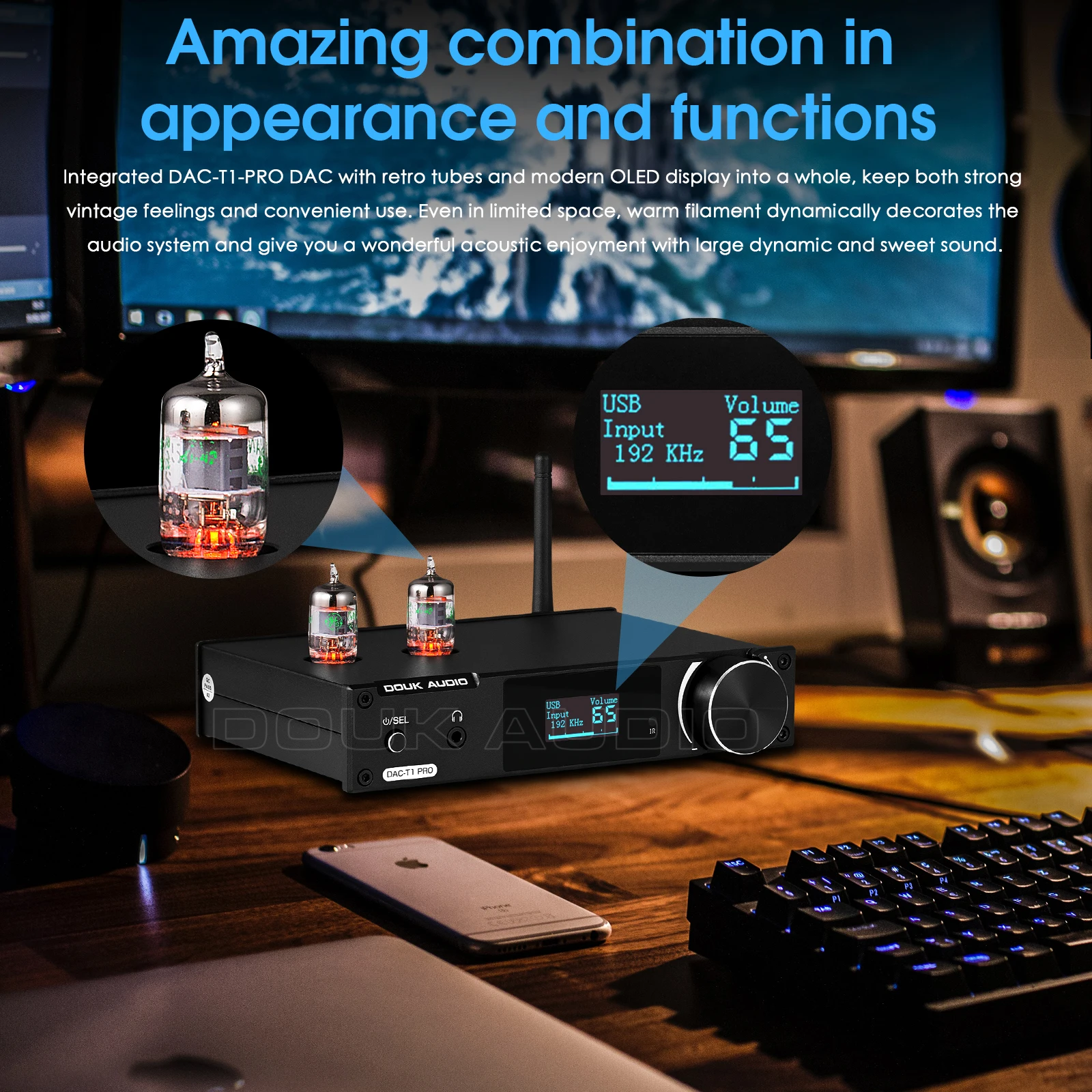 Nobsound HiFi трубчатый Стерео предусилитель USB DAC Bluetooth приемник/передатчик S/PDIF D/A