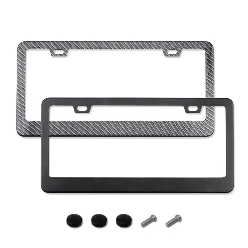 

Car License Plate Frame American License Plate Frame Attracts Carbon Fiber Pattern Car Exterior Decoration