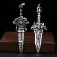 domineering lion king sword pendant carving sword of the brave pendant for men women hip hop animal jewelry accessories