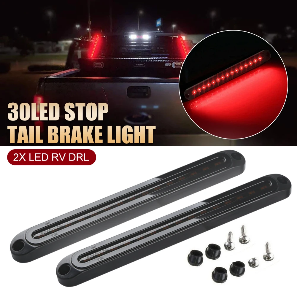

30LED Truck Trailer Light 12V-24V Side Marker Taillight Flowing Turn Signal DRL Brake Light for Car RV Trailer Truck Van Pickup