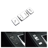 for bmw 1 2 3 4 series 3gt 3pcs abs chrome interior center gear shift left side switch button cover sticker trim