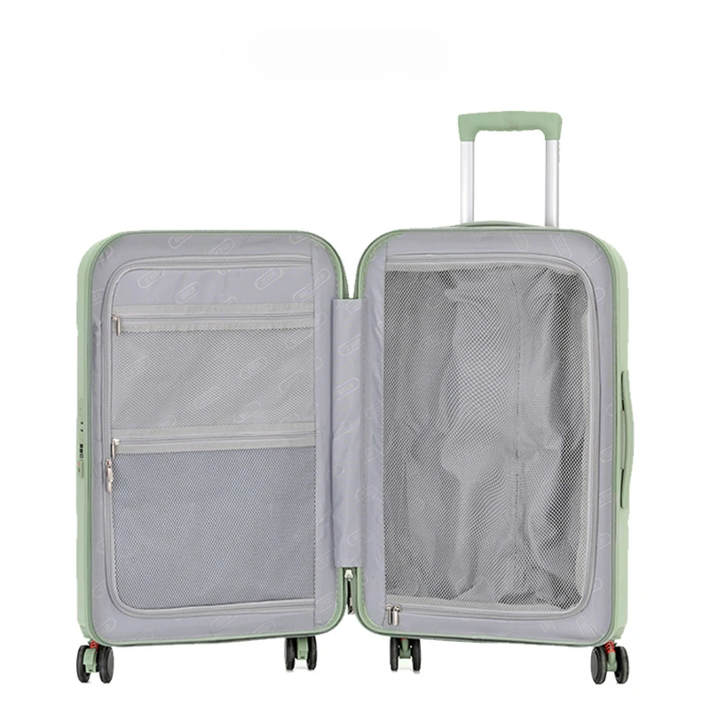 Suitcases on Wheels Ultra-Light Luggage Female 26-Inch Universal Wheel Multi-Functional Ice Cream Trolley Case USB with