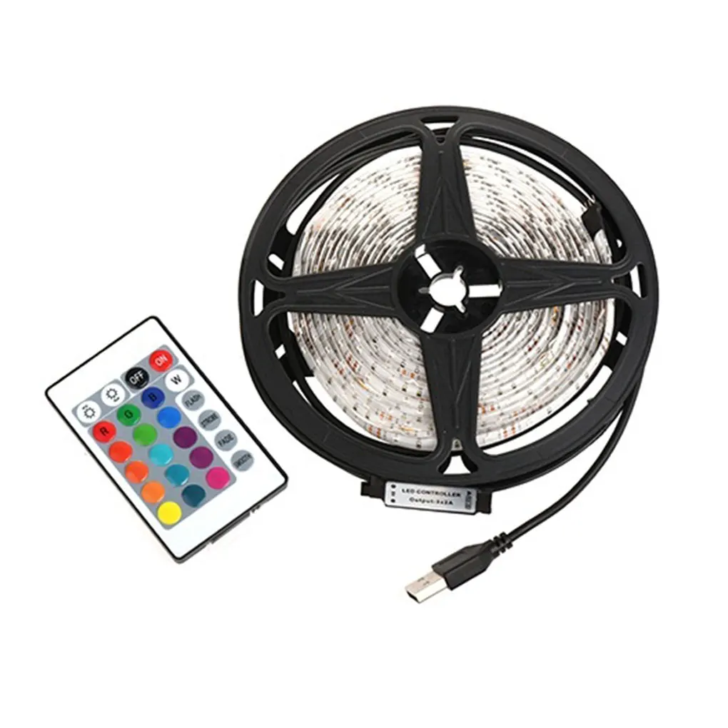 

USB 5V LED Strip Light with Remote Control Computer TV Background Lamp Indoor String Lights