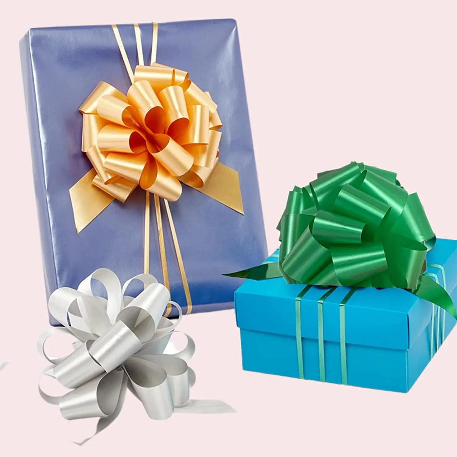 

48Pcs 12 Color Gift Wrap Pull Bows Large 6 Inch Wrapping Decor Valentines Day Birthday Anniversary Wedding Florist Packaging