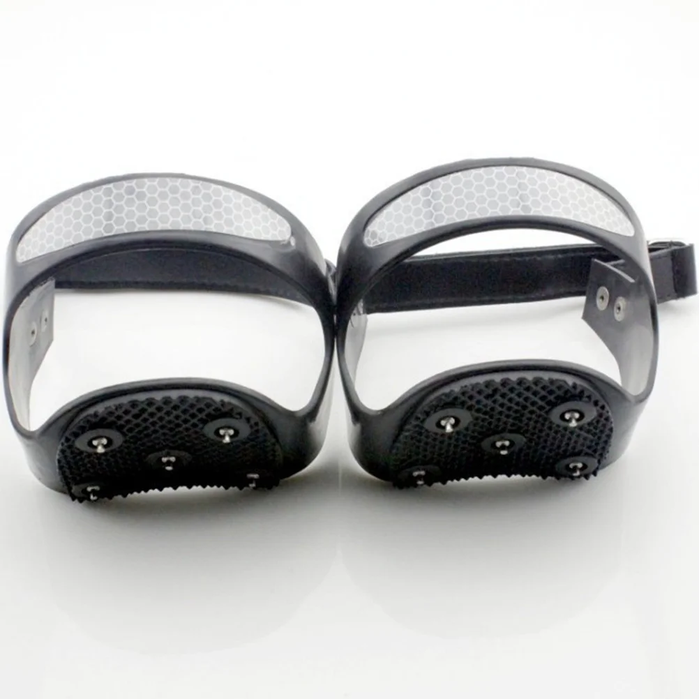 Кошки для пеших прогулок шипы ледяных шипов ручки обуви 5-зубная безопасная шина