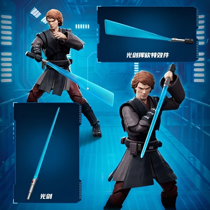 Фото Новая коллекционная фигурка Blokees Star Wars: Анакин Скайвокер, клон-солдат, серия Beyond Edition, модель из ПВХ, подвижная фигурка, подарок для коллекционеров. №3