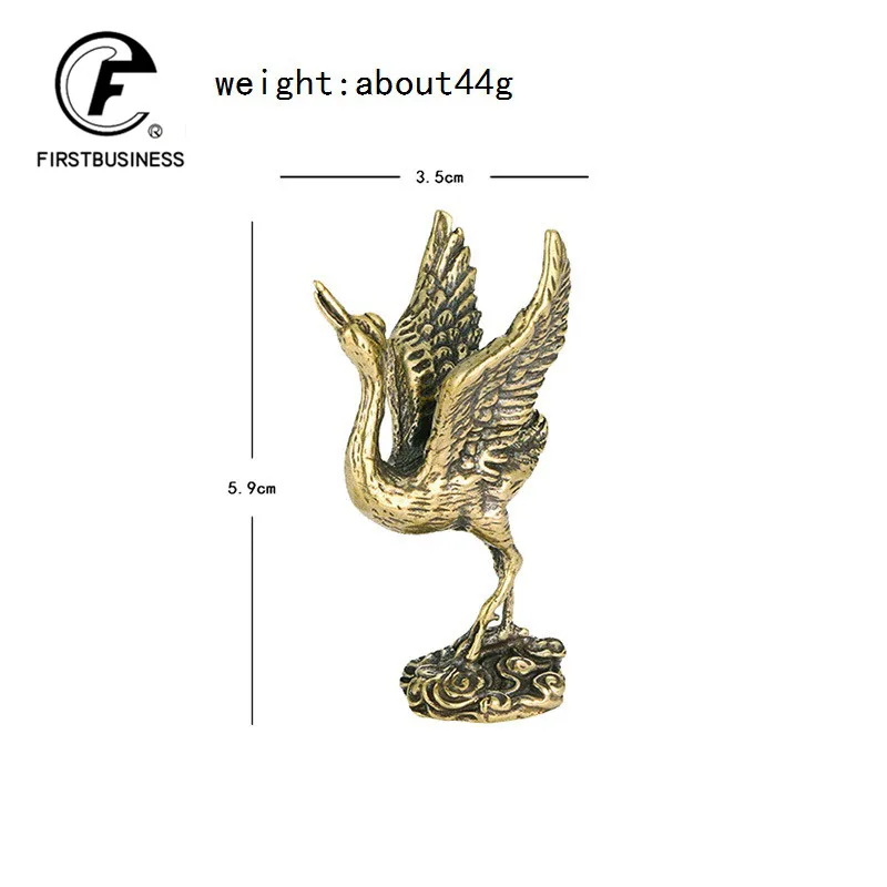 Маленькая статуя ретро из твердой латуни с краном настольное украшение для офиса