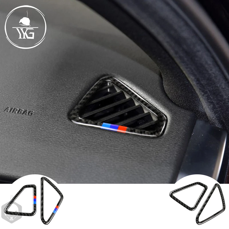 

Для bmw f15f1 отделка для автомобиля из углеродного волокна установка на воздуховод рамка Декоративные наклейки X5X6 2014-2017 аксессуары для стайли...