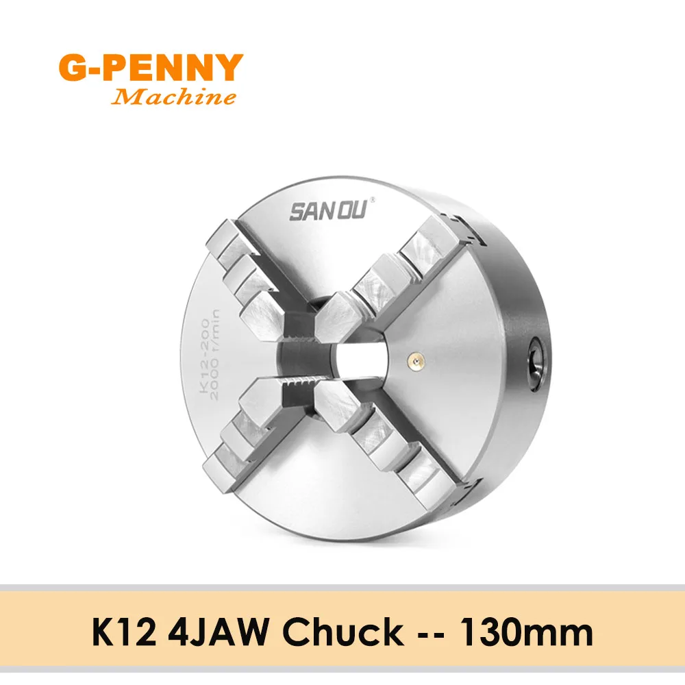 SANOU K12 4Jaw 130mm Chuck Self-centering manual chuck for cnc engraving milling machine