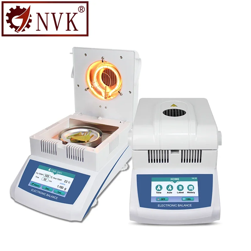 Фото Анализатор влажности NVK 100г 1мг, галогенный, для медицинских материалов, зерна, пищевых продуктов, кофе, с точностью 0.001г, для лабораторий №1