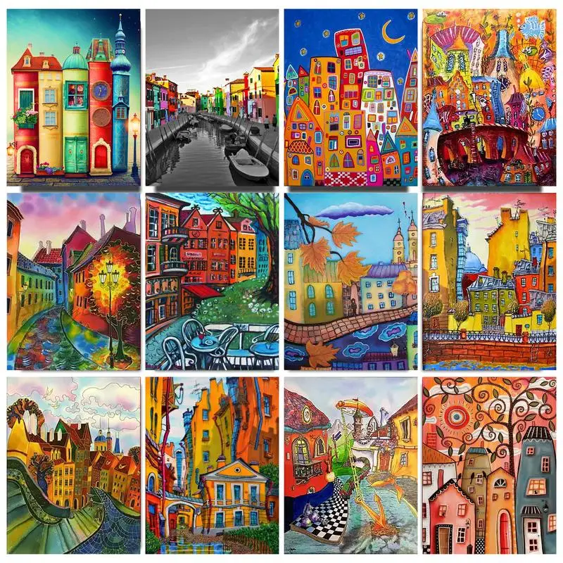 

PhotoCustom 60x75cm DIY Painting By Numbers On Canvas Drawing Acrylic Paint Color Hourse Picture Of Coloring By Number Home Deco