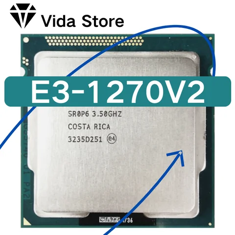 Оригинальный процессор Intel Xeon E3-1270V 2 E3-1270 V2 3,50 ГГц 8M LGA1155 E3 1270V2 настольный процессор E3 1270 V2