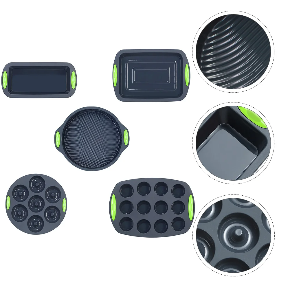 

Baking Pan Mold Pans Set Cake Tray Pizza Pots Cupcake Silicone Diy Bread Non Stick Muffin Supplies Making Kit Sets Bakeware