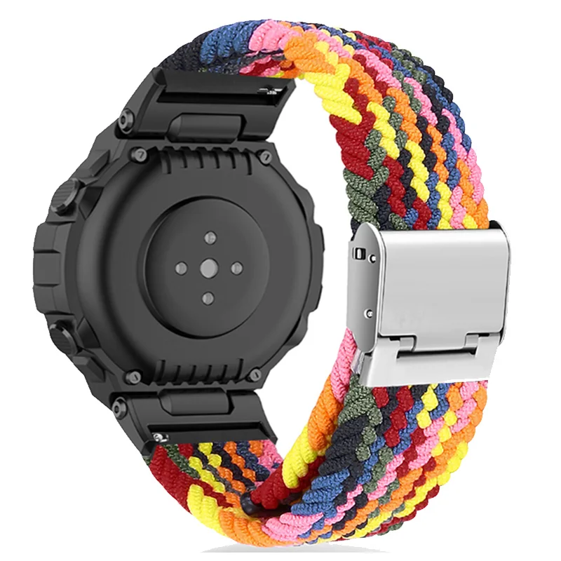 Elastic Braided Strap For Huami Amazfit T-Rex 2 Smart Watch Band Nylon Adjustable Bracelet For Xiaomi Amazfit T-Rex Pro Trex 2