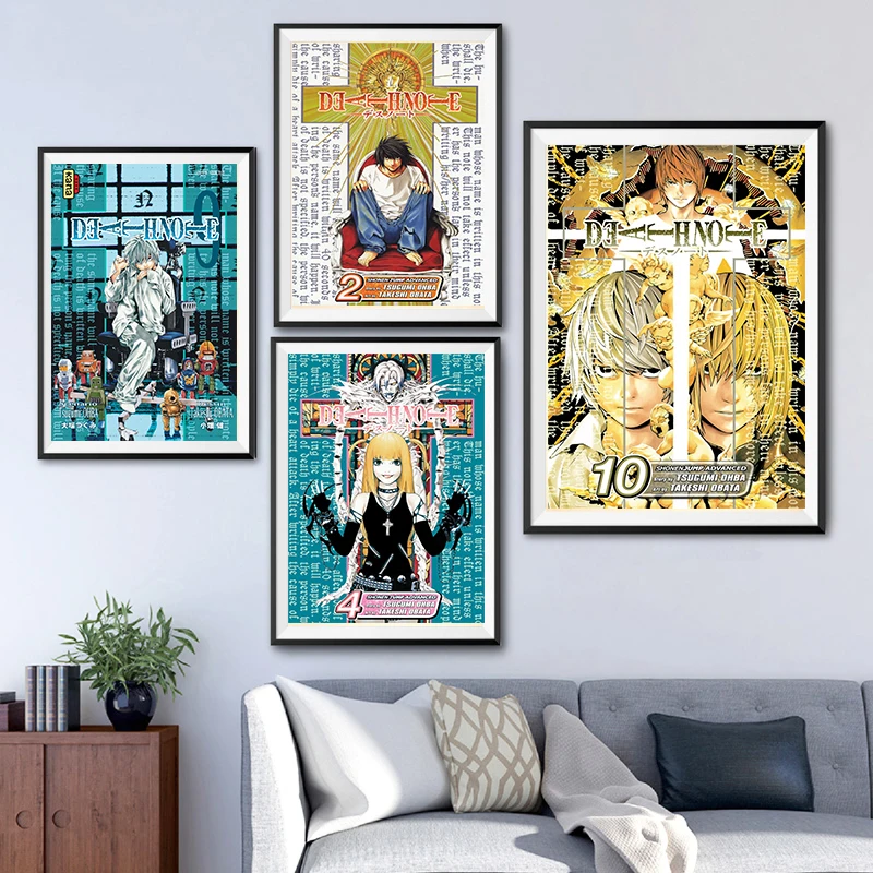 Плакаты из японского аниме Death Note эстетическая Картина на холсте настенное