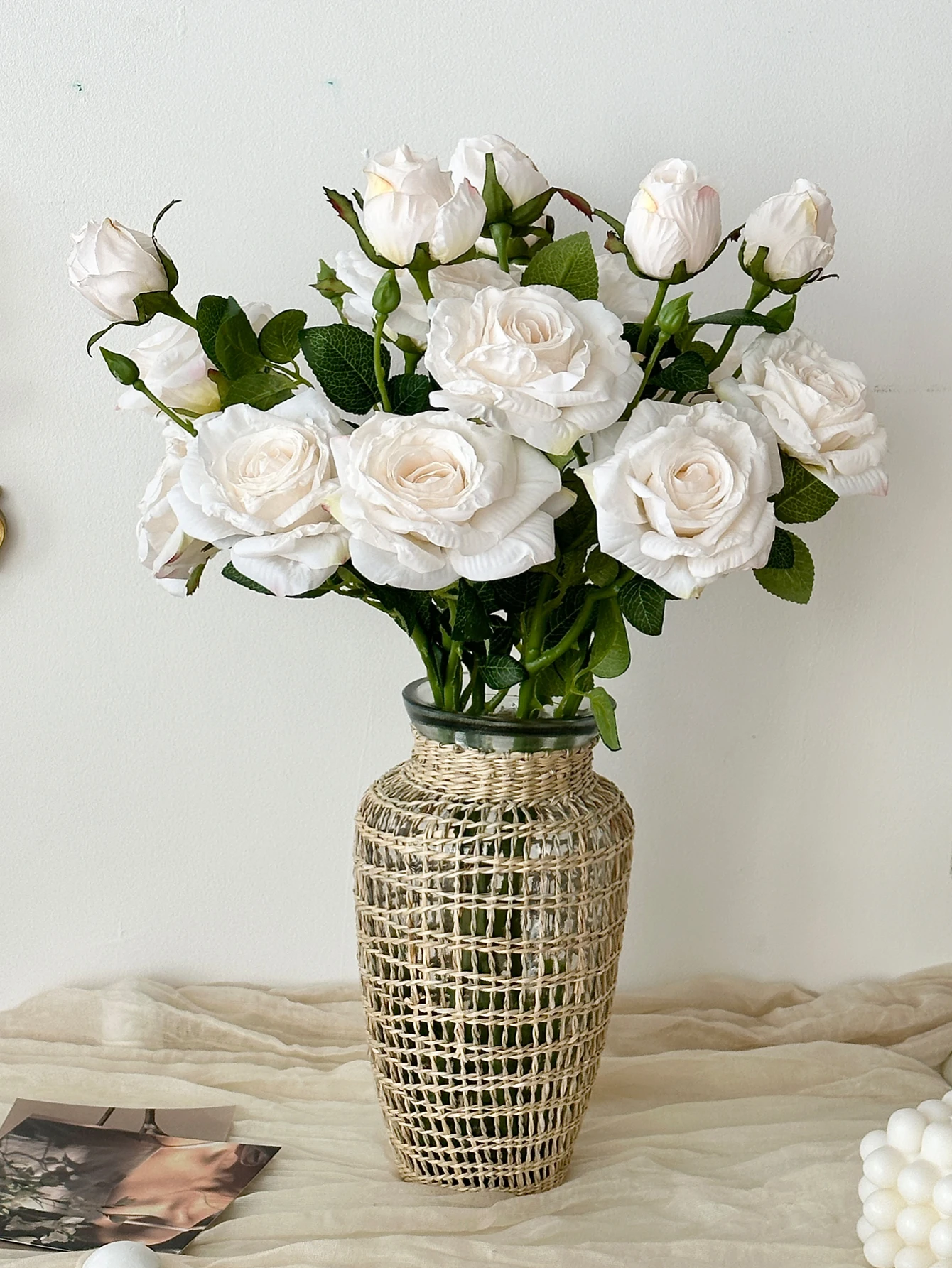 Роза с наручниками искусственный букет цветов композиция для гостиной украшение