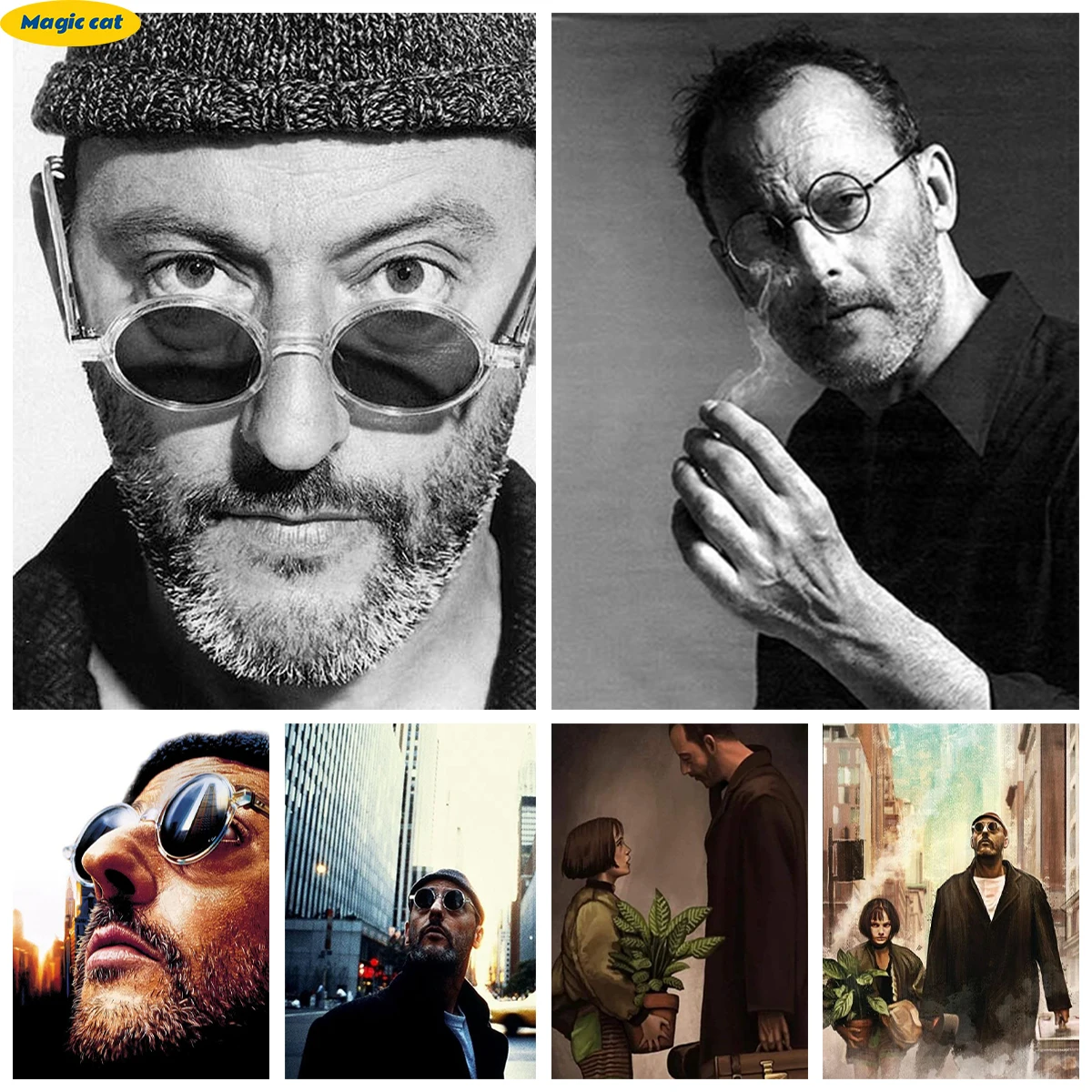 Картина из страз 5D Французский актер портрет J-Jean Reno бриллиантовая вышивка