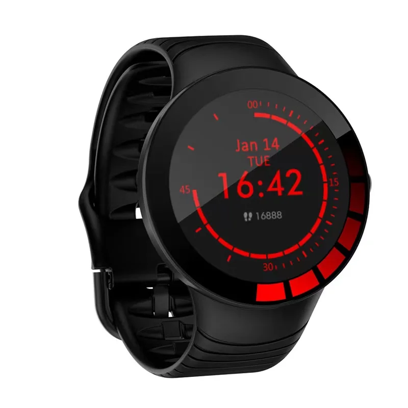 

Full Touch Smart Watch Men Black Sport Bracelet Heart Rate Monitor Sleep Monitoring IP68 Waterproof Smartwatch For IOS Android