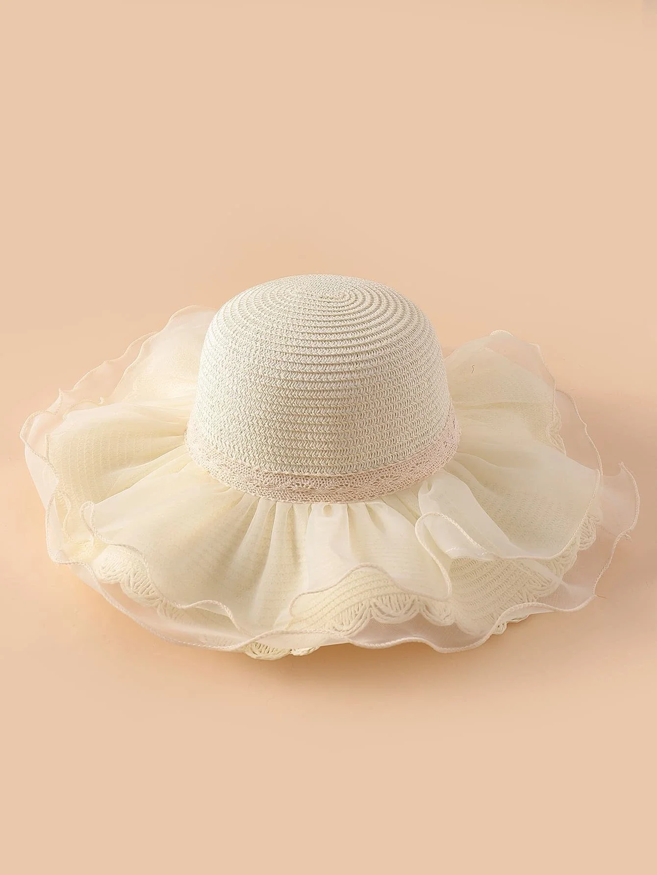 

Mesh Decor Straw Hat