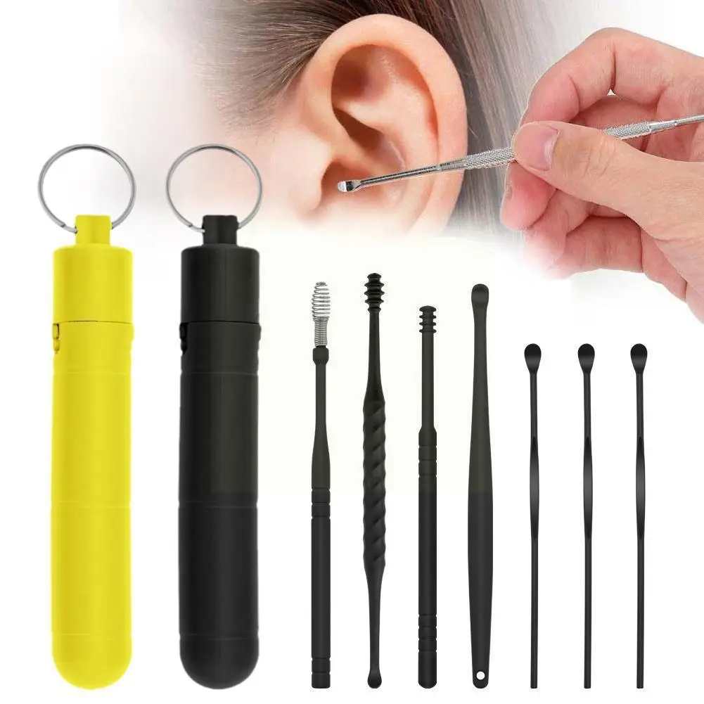 

7 Pieces Of Ear Cleaner Earwax Removal Tool Ear Cleaner Earwax Spoon Cleaner Spring Care Ear Remover Spoon Y8i9