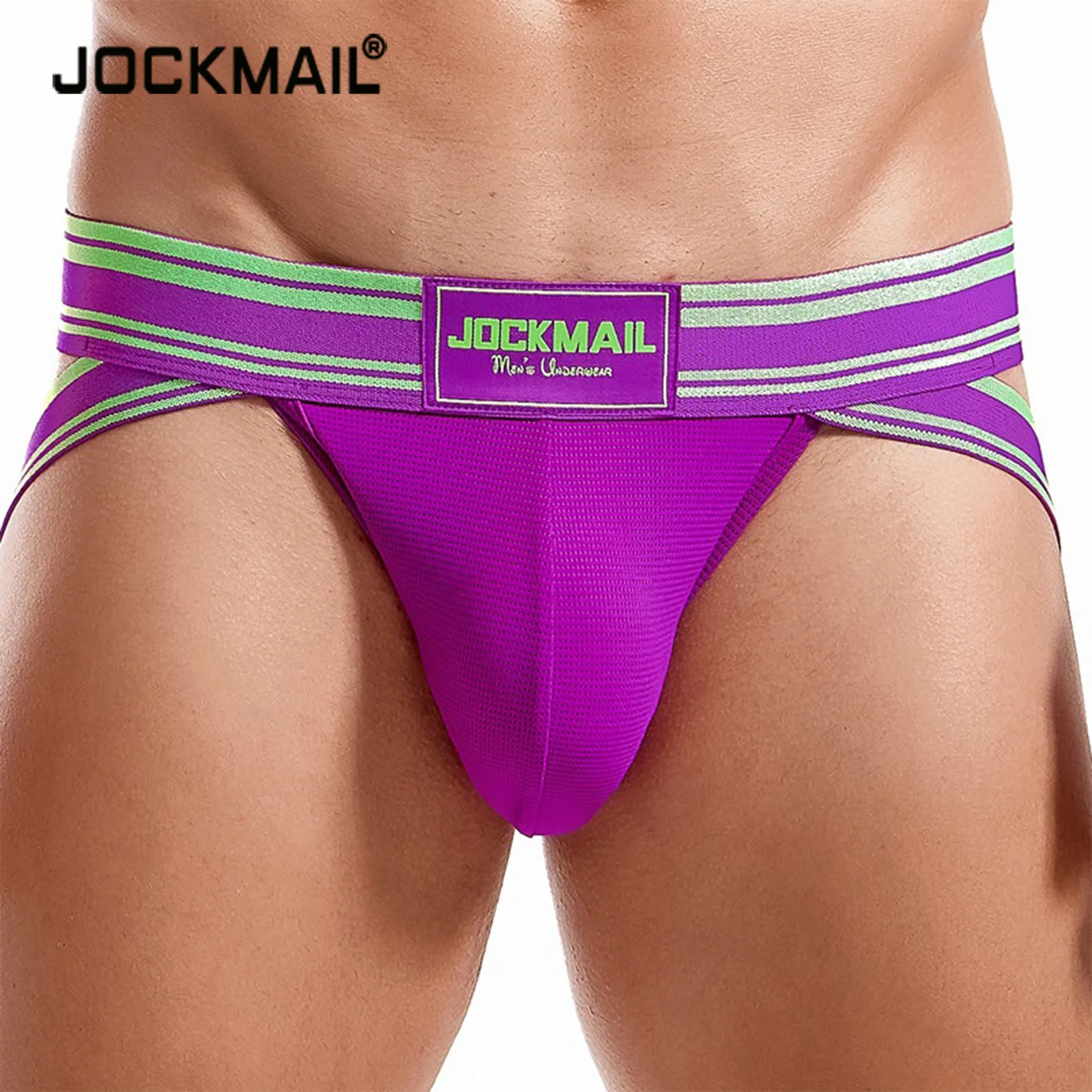 

Джоки Jockmail мужские, стринги, сетчатые мужские трусы-бикини, сексуальное нижнее белье для геев, Трусы-стринги, мужские трусы с мешочком, новинка 2023