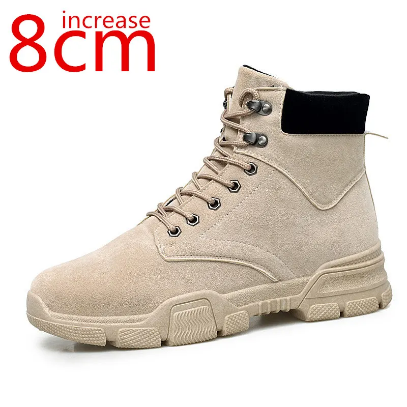 Height 8cm Elevator Martin Boots Men 