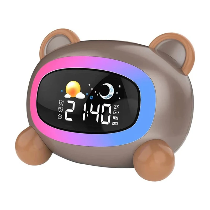,cute Cat Alarm Clock With Night Lights,children's Sleep Tra