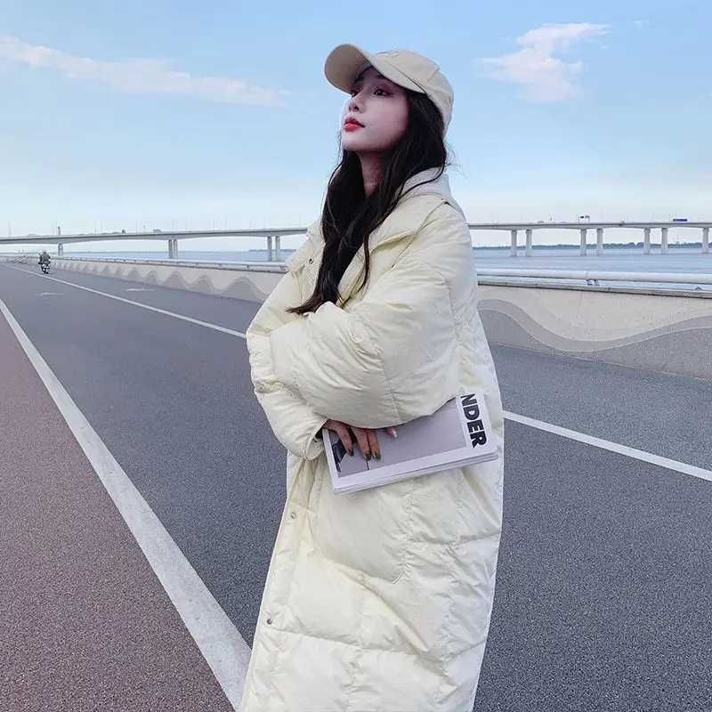 Cotton Coat Women Long Loose Hooded Parkas 2023 Spring New Fashion Warmth Winter Coat Clothing Feminine Cotton Thickening S65