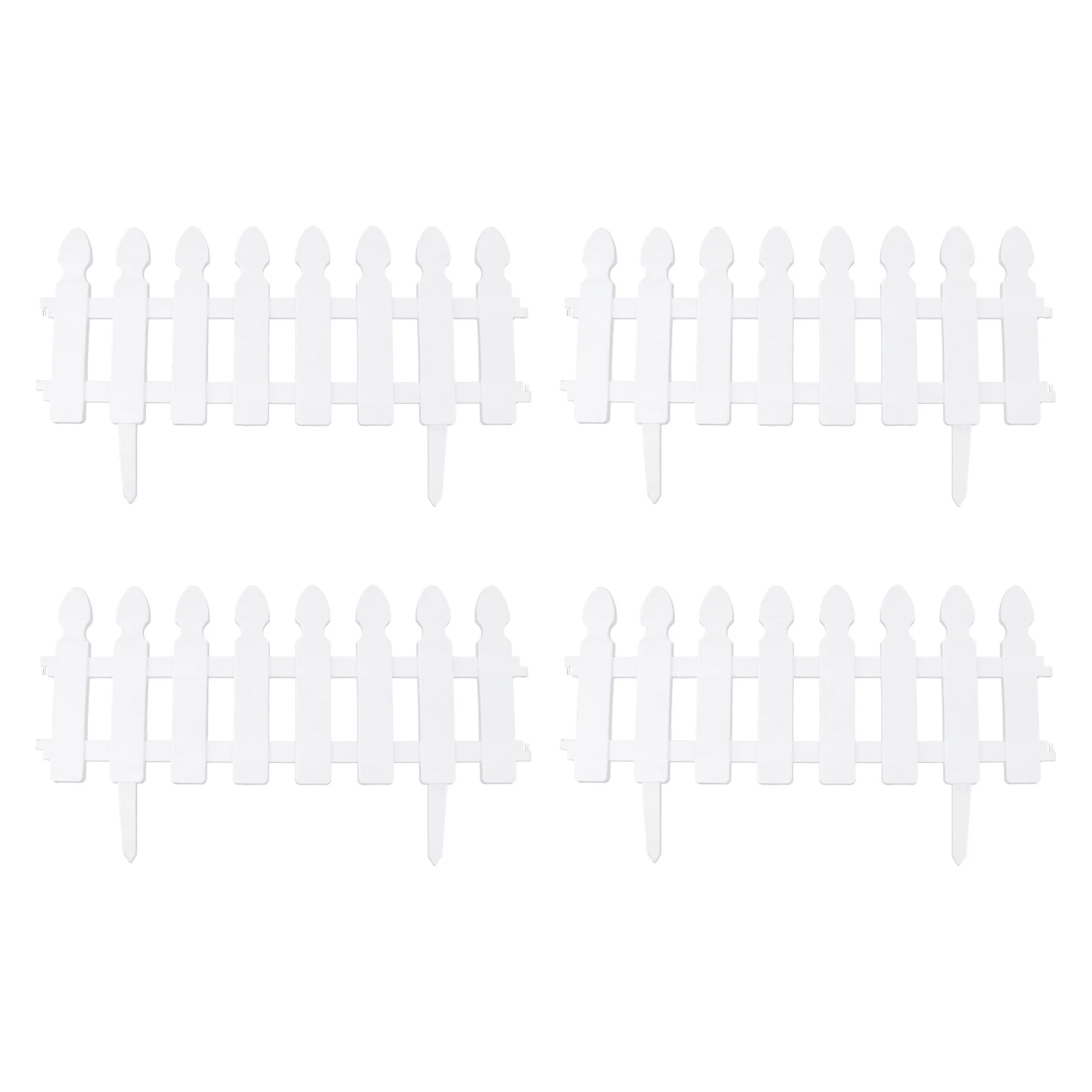 

4 Pcs Gardening Fence White Decorations Boxations Plastic European Style Decorate Yard Scene Adornment