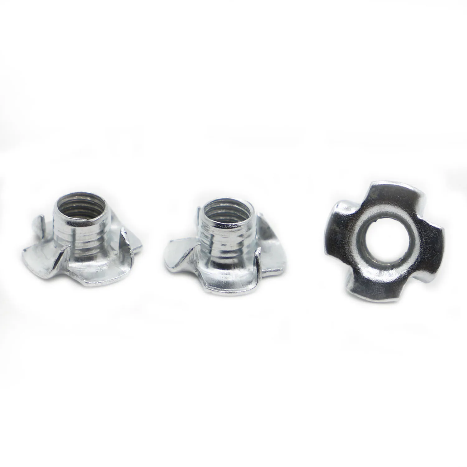 

10/20PCS M3 M4 M5 M6 M8 M10 Zinc Plated Carbon Steel Four Claws Prongs Knock In Wood Captive Nut Insert Nut