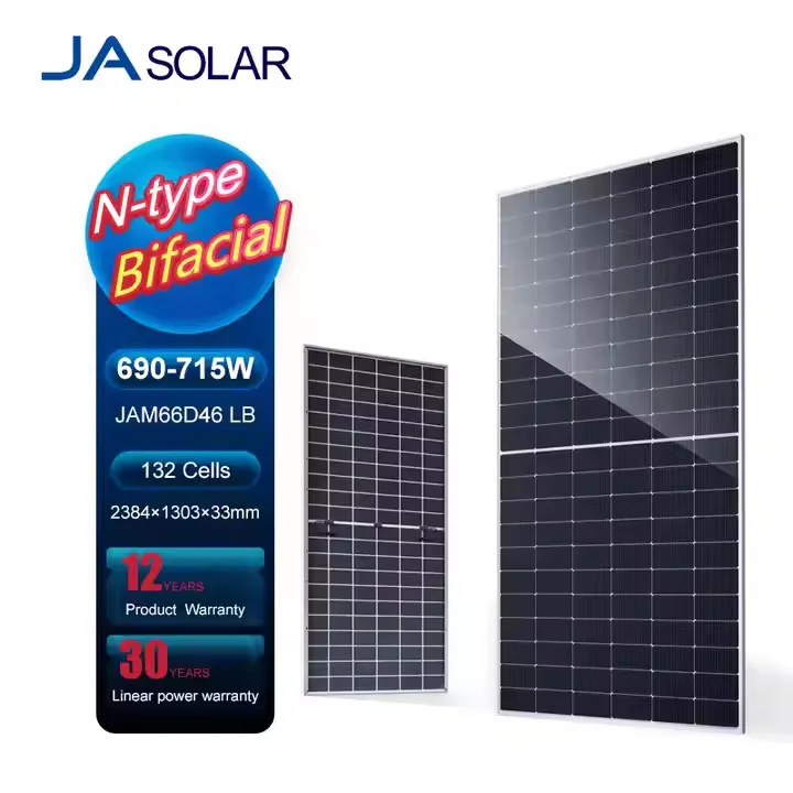 Фото Высокоэффективные солнечные панели JA Solar 690 Вт, 700 Вт, 705 Вт, 710 Вт, двусторонние, с двойным стеклом, для генераторов электроэнергии №2