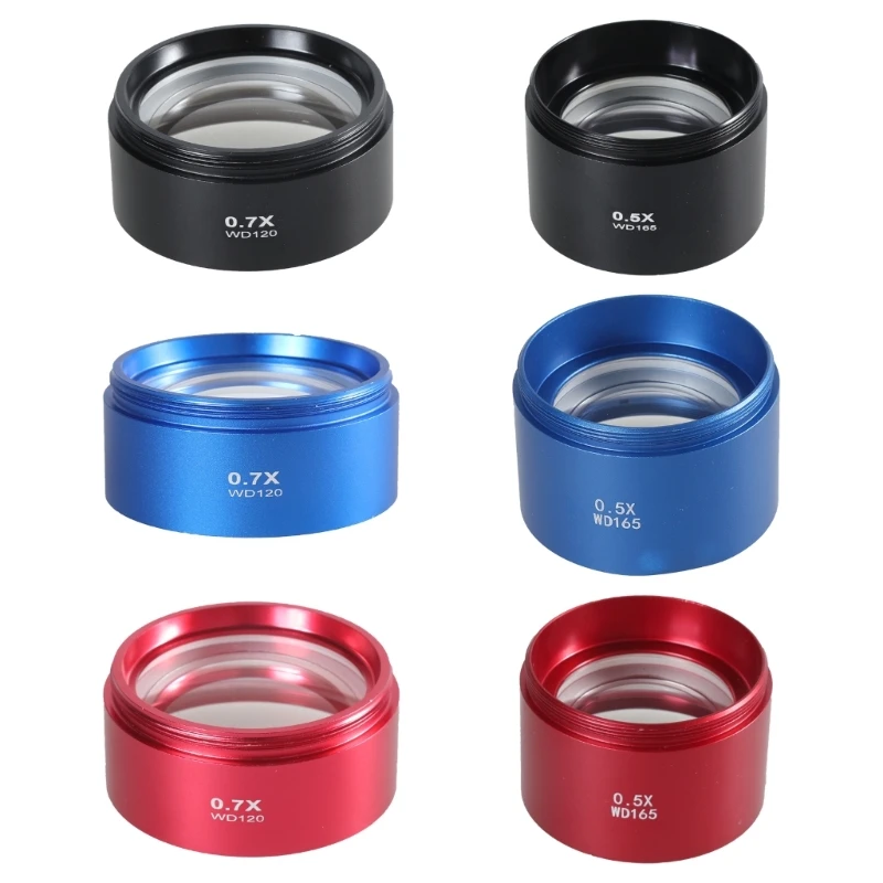 1185 Алюминиевый вспомогательный объектив Барлоу 0 5/0 7 Объектив камеры микроскопа
