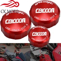 front brake clutch rear fluid reservoir cover cap for honda cb1000 r 2009 2016 2015 cb 1000r cb1000r motorcycle cnc logo