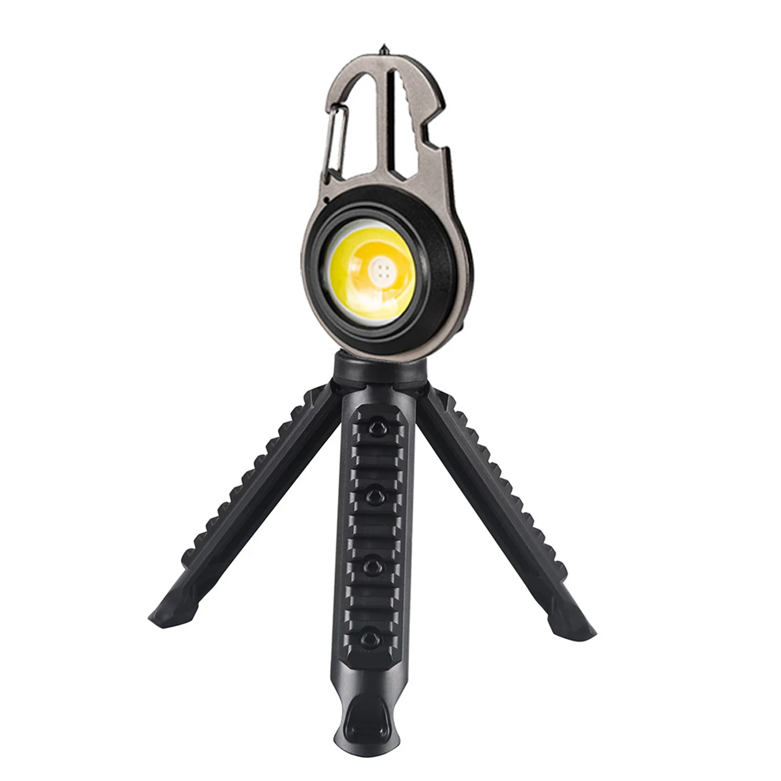 

Portable LED Flashlight with Stand Rechargeable Keychain Light Pocket Light for Camping Fishing Emergency