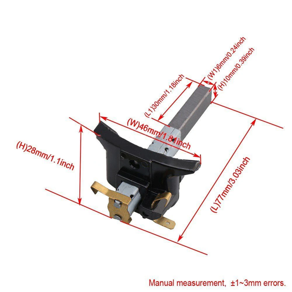 

30mm Black & Gray Replacement Vacuum Cleaner Accessory Electric Motor Carbon Brush Hot New High Quality Home Cleaning Brush Tool