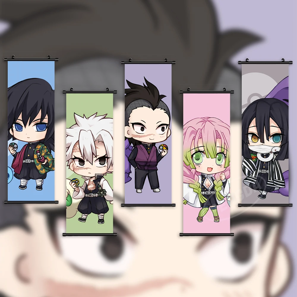 

Wall Art Demon Slayer Canvas Mural Kanroji Mitsuri Pictures Painting Tomioka Giyuu Print Anime Poster Hanging Scrolls Home Decor