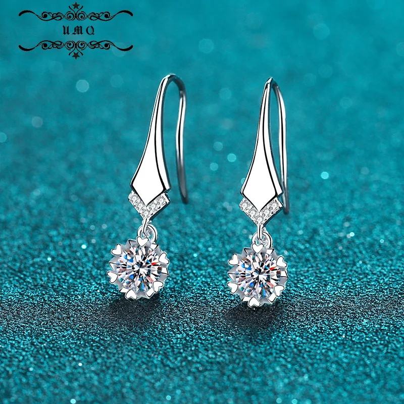 

Элегантные и благородные серьги Xdy из стерлингового серебра, V-образные серьги с микро-инкрустацией из моссана с бриллиантами