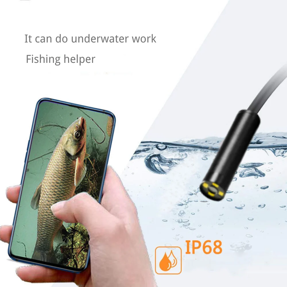 12 5 мм Автофокус эндоскоп камера рыболокатор 5MP HD IP68 водонепроницаемый USB бороскоп