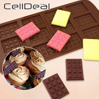silicone mold chocolate 12 cavity waffles molds plate fondant patisserie candy bar mould cake decoration kitchen accessories