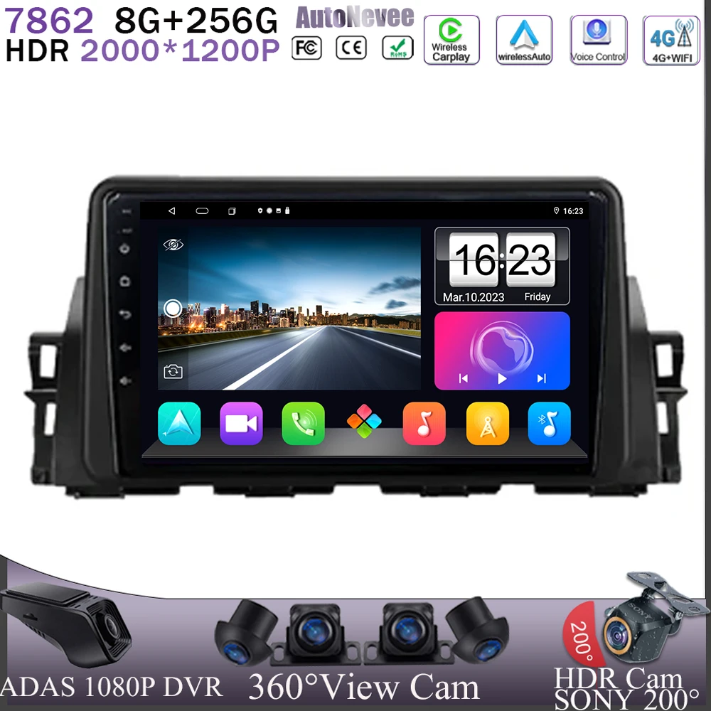 Автомобильный Android 13 GPS для Renault Kiger 2021 навигация без 2DIN DVD Радио BT 7826 ЦП HDR QLED экран