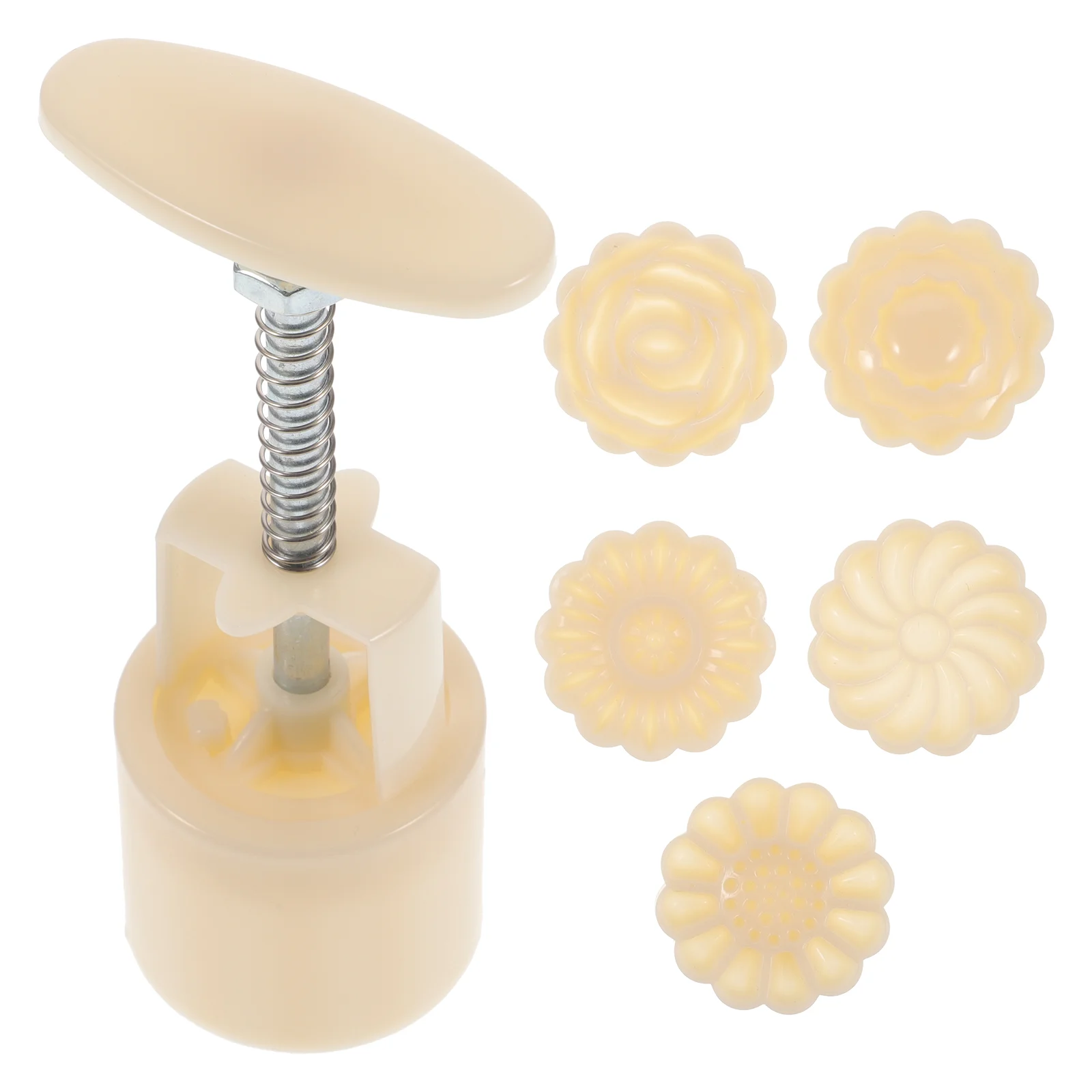 

Cake Mold 6, DIY Hand Press Cookie Stamps Pastry Tool Cake Maker, Flower Mode Patterns 1 Mold 6 Stamps ( White )