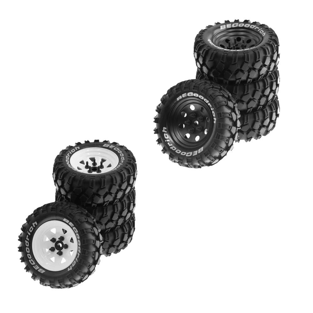 4 шт., 1,9 дюйма, металлический обод колеса, резиновая шина 93 мм для 1/10 RC Crawler TRX4 SCX10 D90 YIKONG YK4102 4103 90046 MST YIKONG YK4102