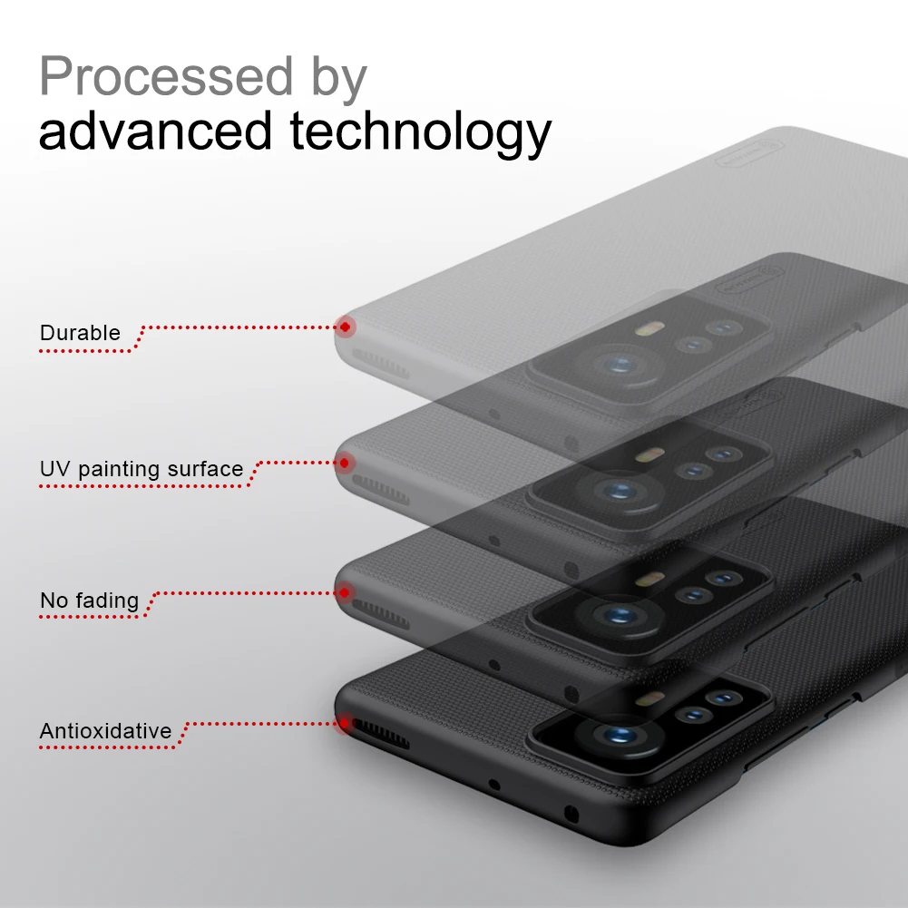 Xiaomi Case for Xiaomi Mi12 Pro Nillkin Frosted Shield PC Hard Back Case for XiaoMi Mi 12 Pro 12X 5G Cover