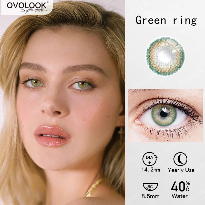 2pcs coloured contact lenses with graduated for eyes change color beautiful pupil cosmetic green and blue lens hydrogel contacts free global shipping