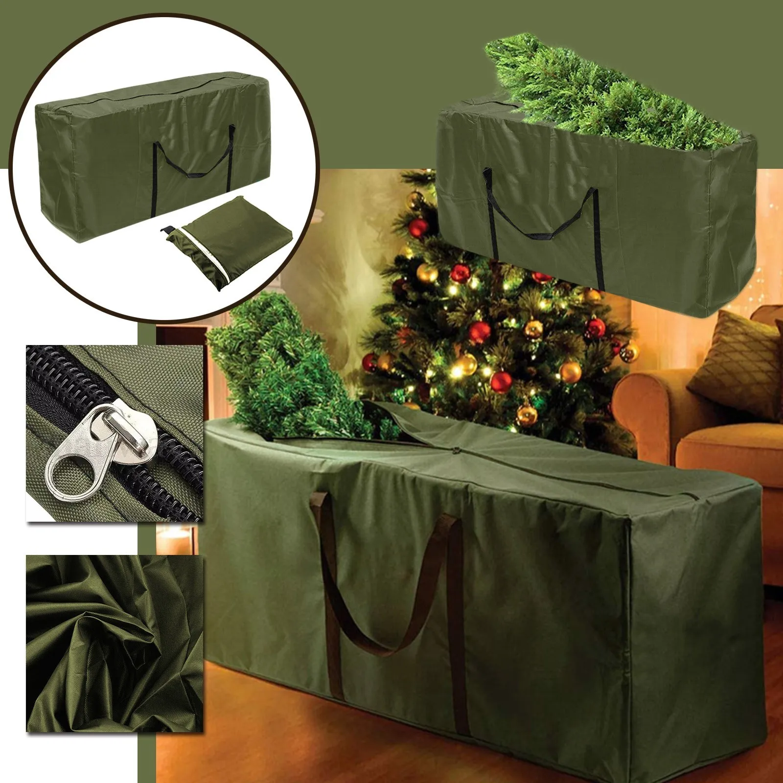 

Storage Large Storage Christmas Capacity Bag Christmas Bag Storage Household Tree Bag Bag Sundries under The Bed Show Organizer
